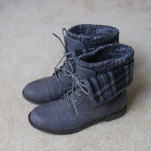 Plaid ankle boots - Picture 4 of 6